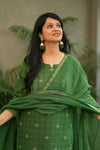 Sutra Pure Handloom Jacquard South Cotton Suit Set