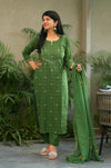 Sutra Pure Handloom Jacquard South Cotton Suit Set