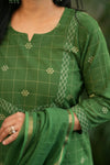 Sutra Pure Handloom Jacquard South Cotton Suit Set