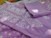 Blush lilac cotton embroidery suit sets