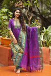 Varsha Sutra kanchi pattu cotton Suit Set- pure pattu with lining