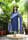 : Indigo Ikat Magic Kurta Set