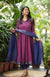 Manitri Purple & Blue Anarkali south cotton