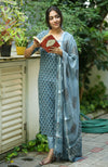Neelaira Linen Hand Block Suit Set