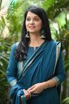 Dharini Chettinad Handloom Cotton Suit sets-Rust