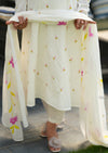 Pure Cotton Embroidery A line suit sets-With Full Mul Lining
