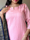 Pink Sequence chanderi suit sets