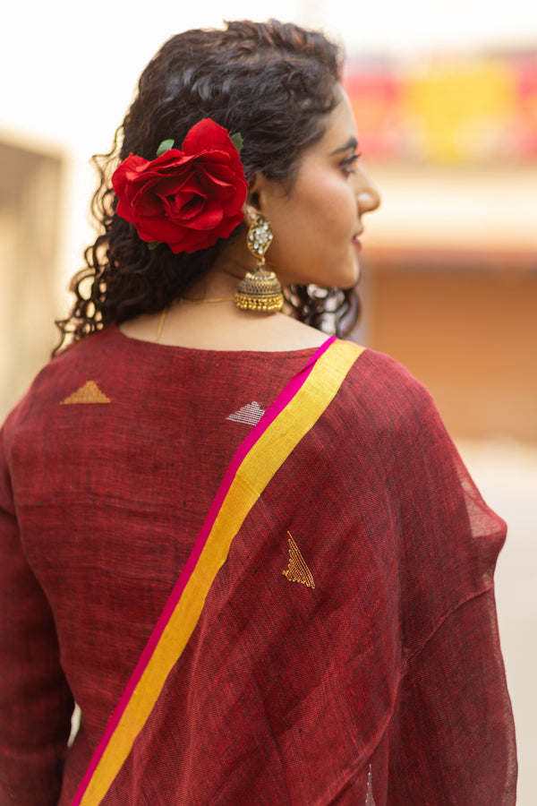 Mahul ⭐Premium Pure Linen Jamdani Suit Set