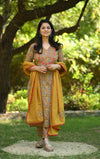 Saavi Ajrak Green Cotton Suit Sets