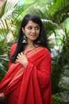 Dharini Chettinad Handloom Cotton Suit sets-Rust