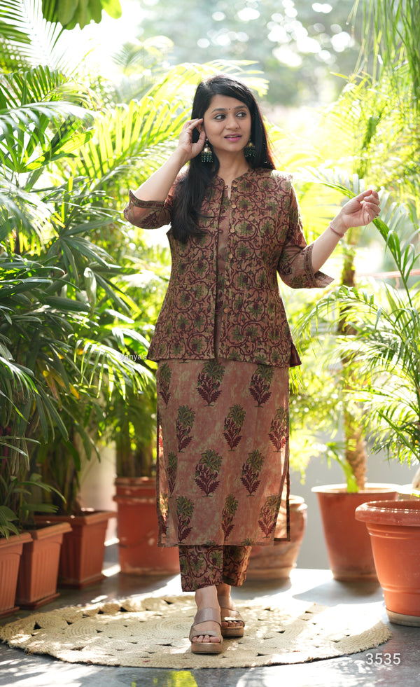 Zaariya Royal Warm Quilted Jacket cotton Suit