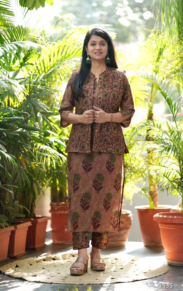 Zaariya Royal Warm Quilted Jacket cotton Suit