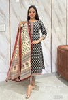Black cream cotton kurta set-BUY1GET1
