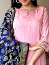 Pink Sequence chanderi suit sets