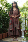Antrika cotton ajrak anarkali suit sets