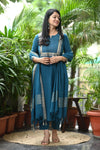 Dharini Chettinad Handloom Cotton Suit sets-Rust