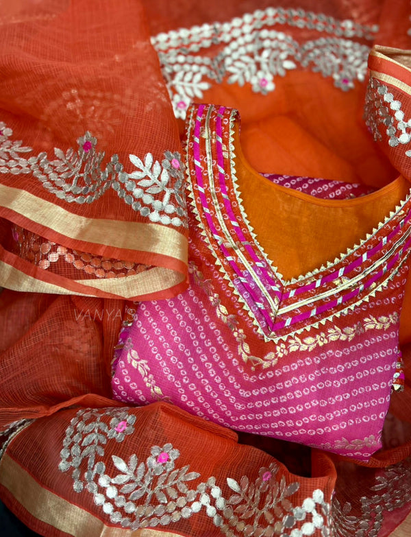 Kiran Kota Doria Gotta Patti Skirt Sets-Festive & Wedding