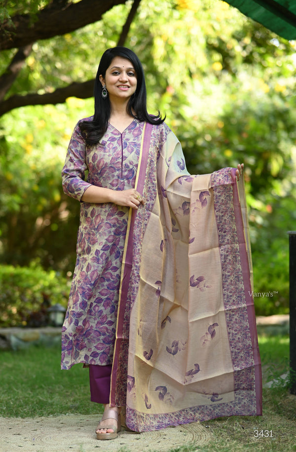 Aahana Blossom Breeze Tissue Silk Suit Sets