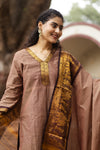 Bhumi Sutra kanchi pattu cotton Suit Set- pure pattu with lining