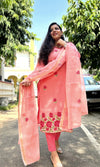 Kavitri Red Kota Embroidery Suit Sets
