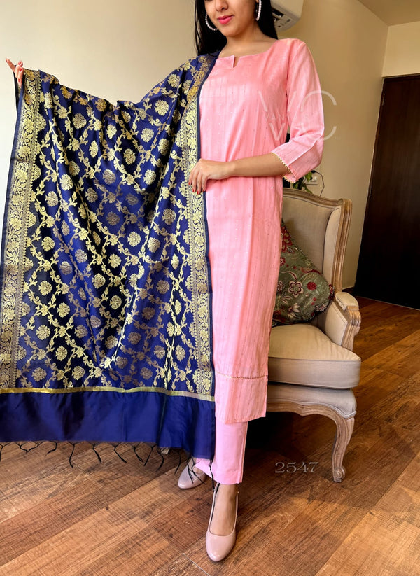 Pink Sequence chanderi suit sets