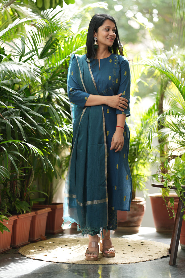 Pure Chettinad Weaving Handloom south cotton suit -4 colours