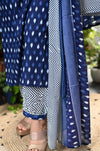 : Indigo Ikat Magic Kurta Set