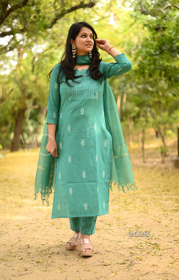 South Arrow Pure Handloom weaving Suit Sets- 4 colour