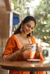 Saanjh Pure Cotton Embroidery Suit Sets- Two colours