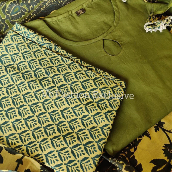 Juniper olive cotton suit sets