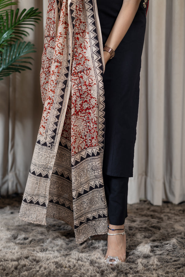 Saurini cotton kalamkari suit sets