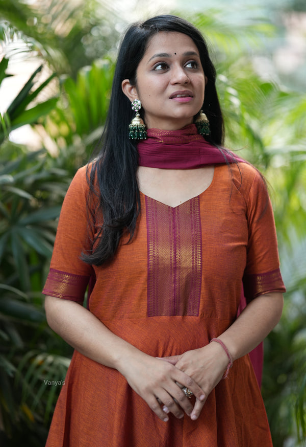 Mansi Handloom Anarkali south cotton