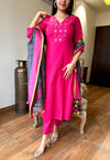 Karvi Handloom cotton Suit sets with linen Duppata
