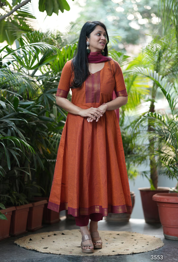 Mansi Handloom Anarkali south cotton