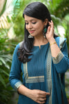 Dharini Chettinad Handloom Cotton Suit sets-Rust