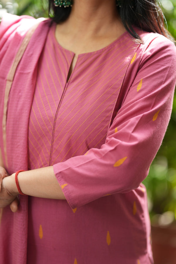 Pure Chettinad Weaving Handloom south cotton suit -4 colours