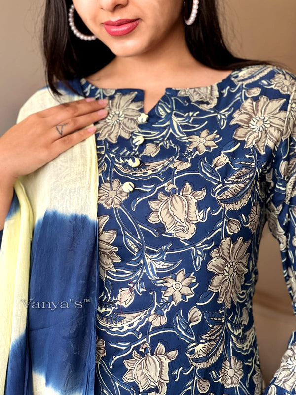 Blue cotton summer suit sets-Buy1Get1 Offer