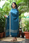 Dharini Chettinad Handloom Cotton Suit sets-Rust