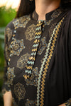 Kanika Black Ajrak Applique Suit Sets