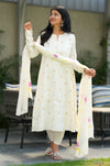 Pure Cotton Embroidery A line suit sets-With Full Mul Lining