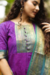 Varsha Sutra kanchi pattu cotton Suit Set- pure pattu with lining