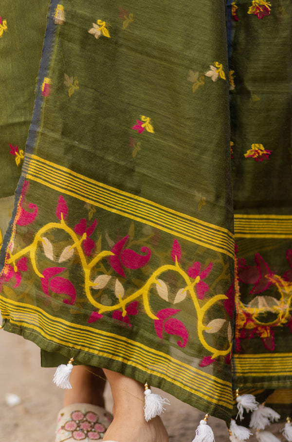 Oindrila Cotton Jamdani Suit Set