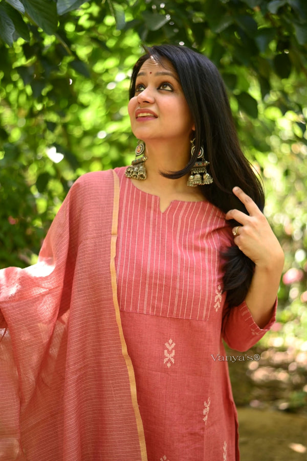 South Arrow Pure Handloom weaving Suit Sets- 4 colour