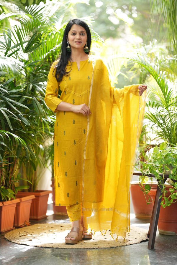 Pure Chettinad Weaving Handloom south cotton suit -4 colours