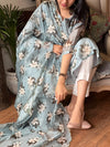 Sea Blue chanderi suit sets