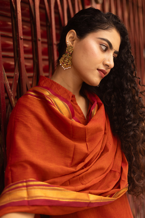 Rust Aura – Narayanpeth Cotton Suit Set