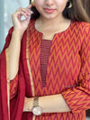 Ikkath rust handloom cotton-buy1get1
