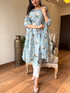 Sea Blue chanderi suit sets