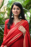 Dharini Chettinad Handloom Cotton Suit sets-Rust
