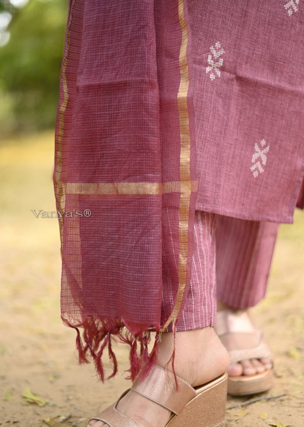 South Arrow Pure Handloom weaving Suit Sets- 4 colour